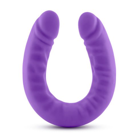 Ruse 18" Silicone Slim Double Dong Purple