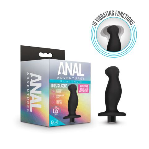 Anal Adventures Platinum Silicone Vibrating Prostate Massager 02