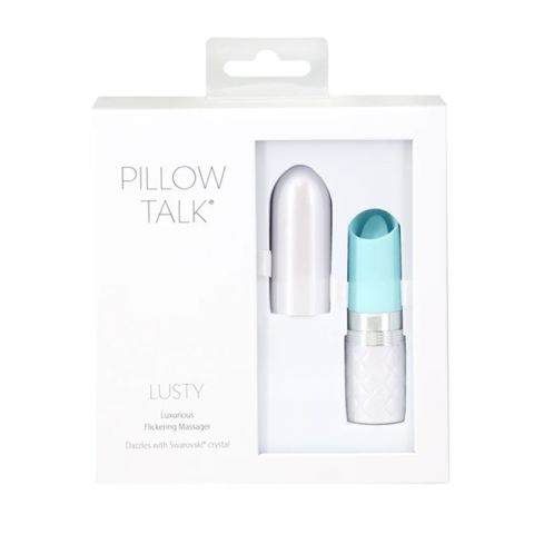 Pillow Talk Lusty Flickering Massager w/ Crystal Teal