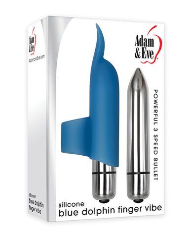 Adam & Eve Blue Dolphin Finger Vibe