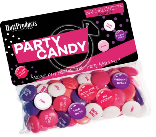 Bachelorette Party Candy Asstd Sayings in Bag with Header