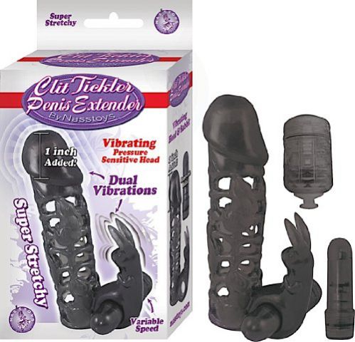 Clit Tickler Penis Extender Black