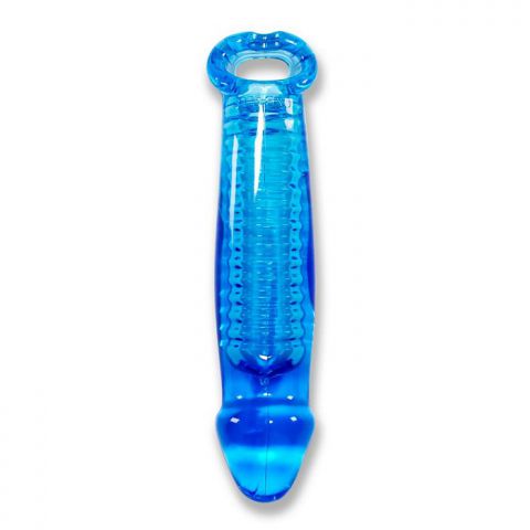 (Wd) Muscle Smooth Cocksheath w/Length Insert Oxballs Ice Blue