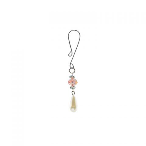 Bijoux De Cli Loop w/ Faceted Beads & Pearl Pink