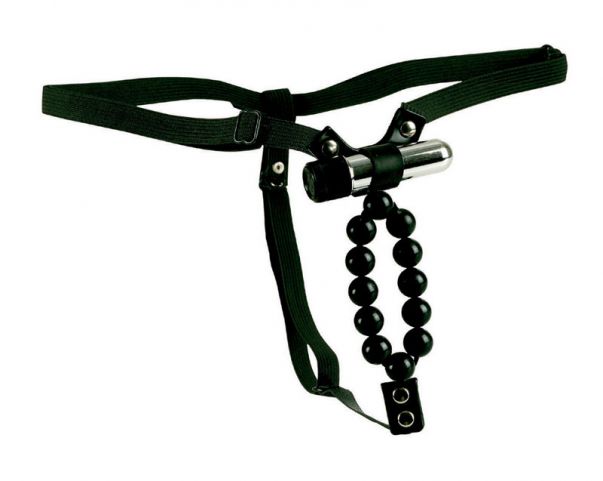 Lovers Thong w/ Stroker Beads Vib.