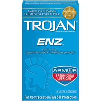 Trojan Enz Spermicidal 12 Pack