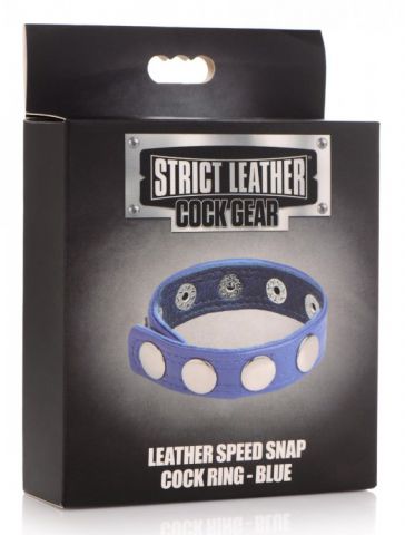 Strict Leather Cock Speed Snap Cock Ring Blue