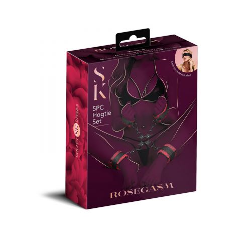 Rosegasm 5pc Hog Tie Set w/ Blindfold